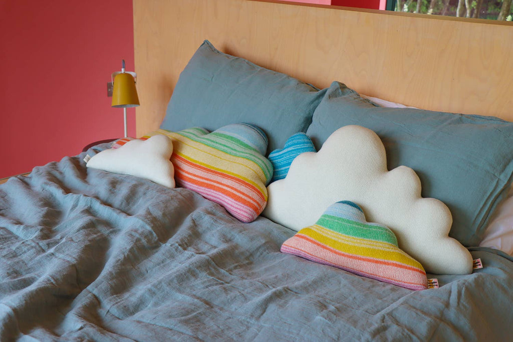 Rainbow Cloud Cushion - Small (Supporting LGBTQ+ charities)