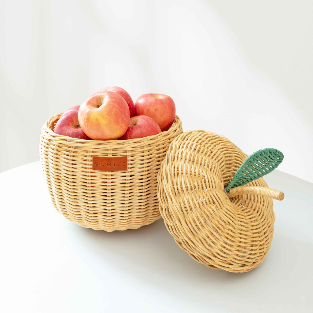 Handcrafted - Apple Basket (Natural) Small - Rattan Wicker