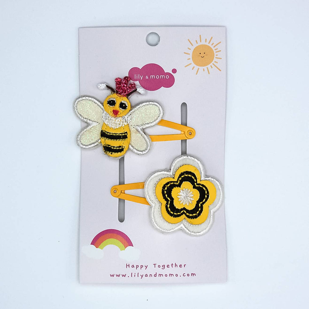 Bumble Bee Hair Clip - Black and Yellow