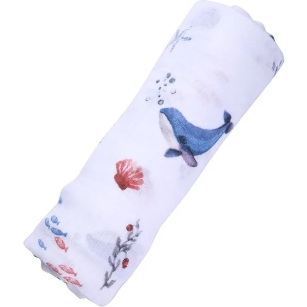 Wild Life Swaddles, Certified Organic Cotton Muslin, Single