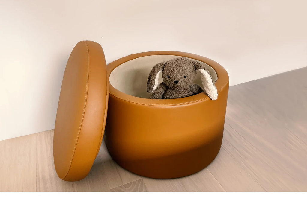 Round Storage Ottoman