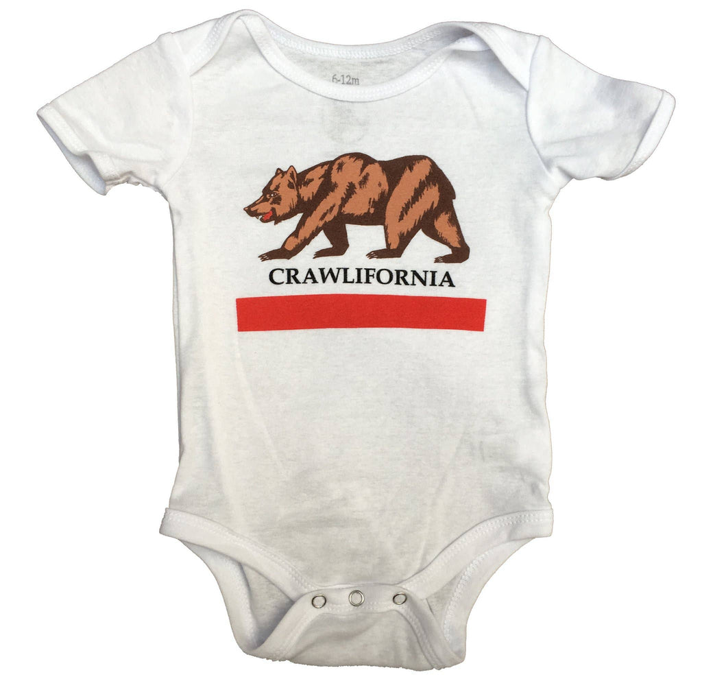 White Crawlifornia Bodysuit Onesie