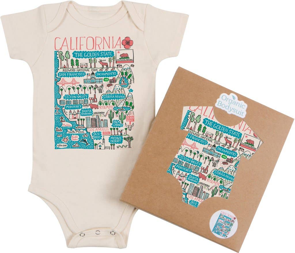 California Boutique Map Art - Pink: 3-6 Month