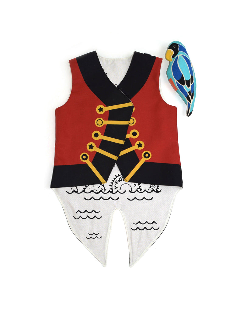 Pirate Vest with Removable Parrot