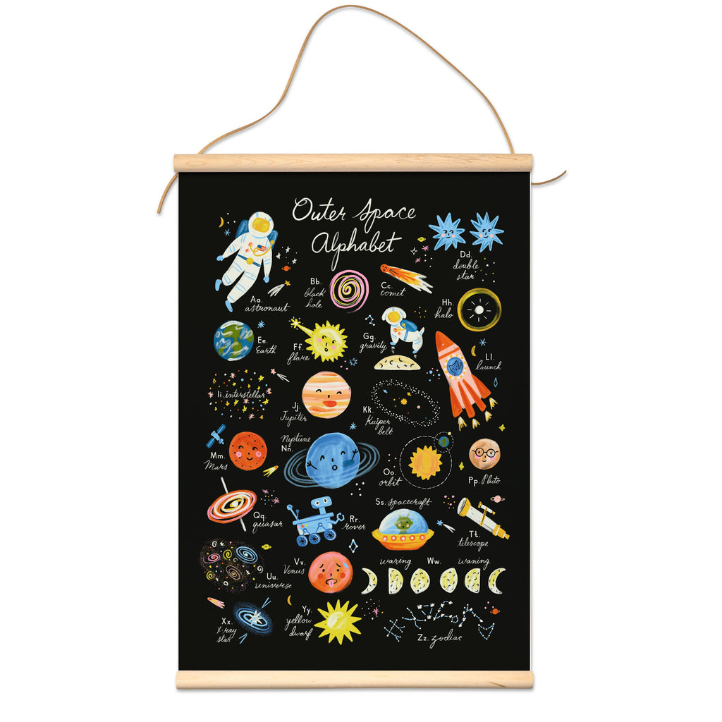 Outer Space Alphabet - Space Themed Childrens Art Banner
