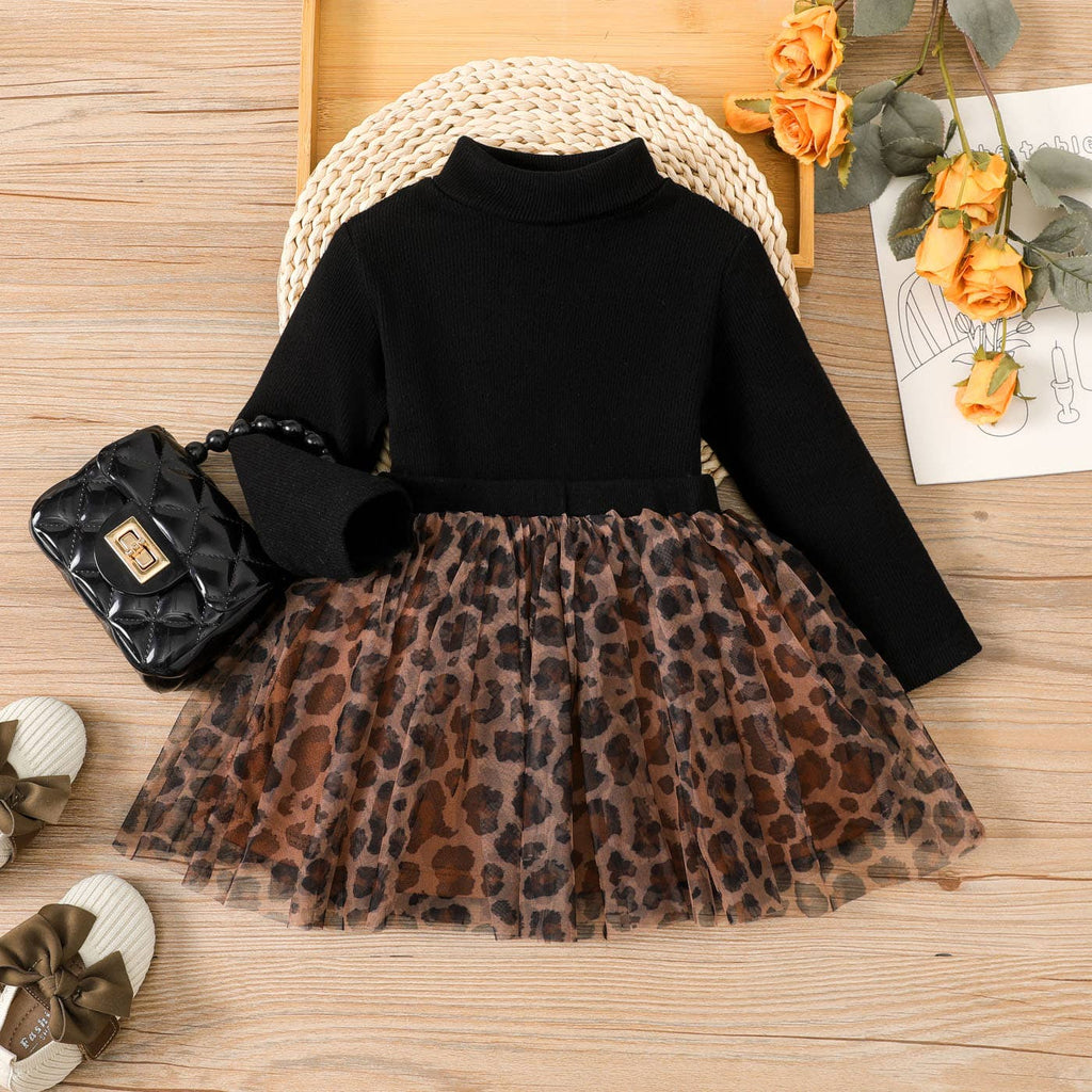 Leopard Long Sleeve Dress Set