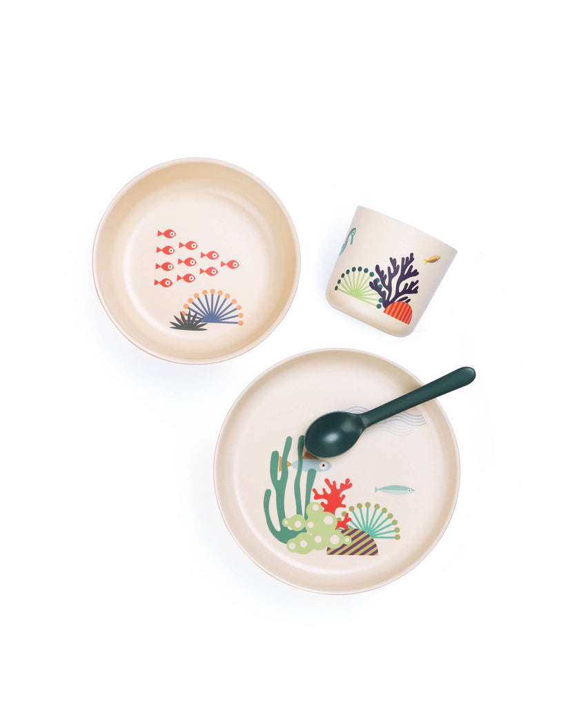 Kids Bamboo Illustrated Meal Set