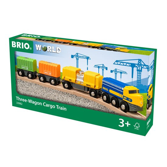 BRIO World Three Wagon Cargo Train