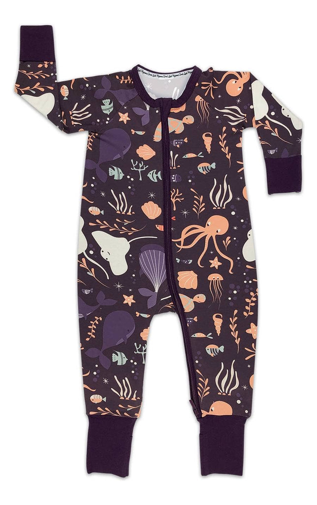 Marine Life, Purple Baby Pajamas