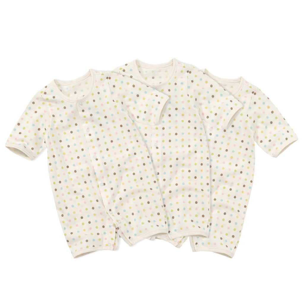 Organic Newborn Onesie Bodysuit (3 Pack) - Pastel Dots