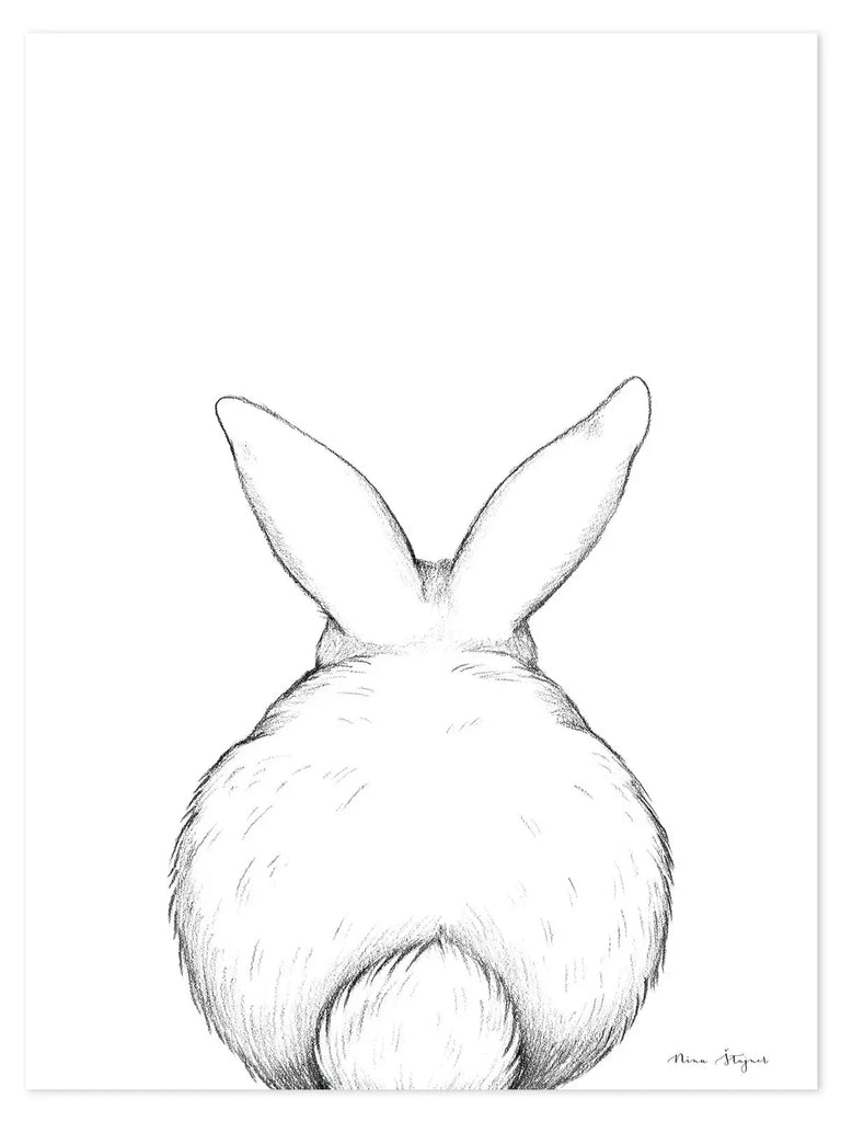 Bunny from the Back Art Print