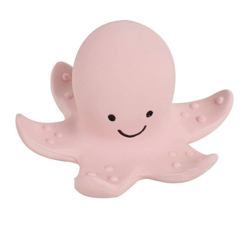 Octopus - Natural Rubber Teether, Rattle & Bath Toy