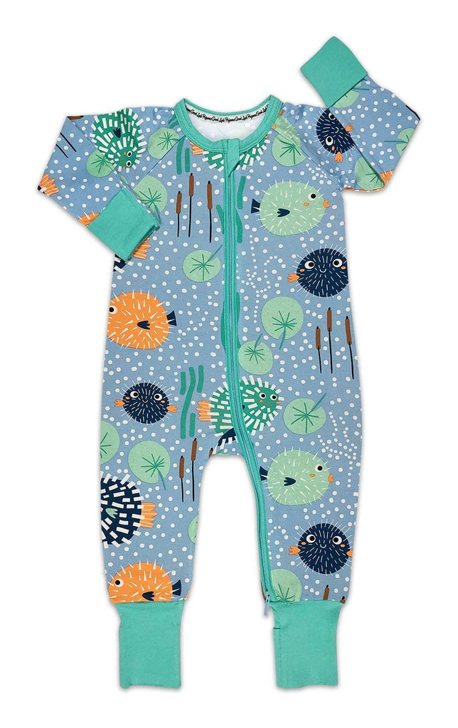Pufferfish, Blue Baby Pajamas