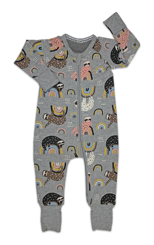 Sloths, Gray Baby Pajamas
