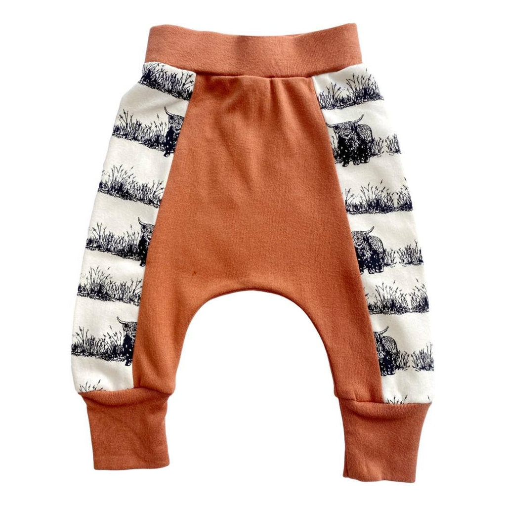 Western Highland Cow Baby Harem Pants