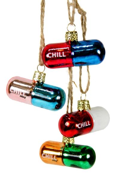 CHILL PILL Christmas Ornament