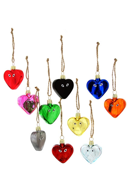 Heart With Eyes Christmas Ornament