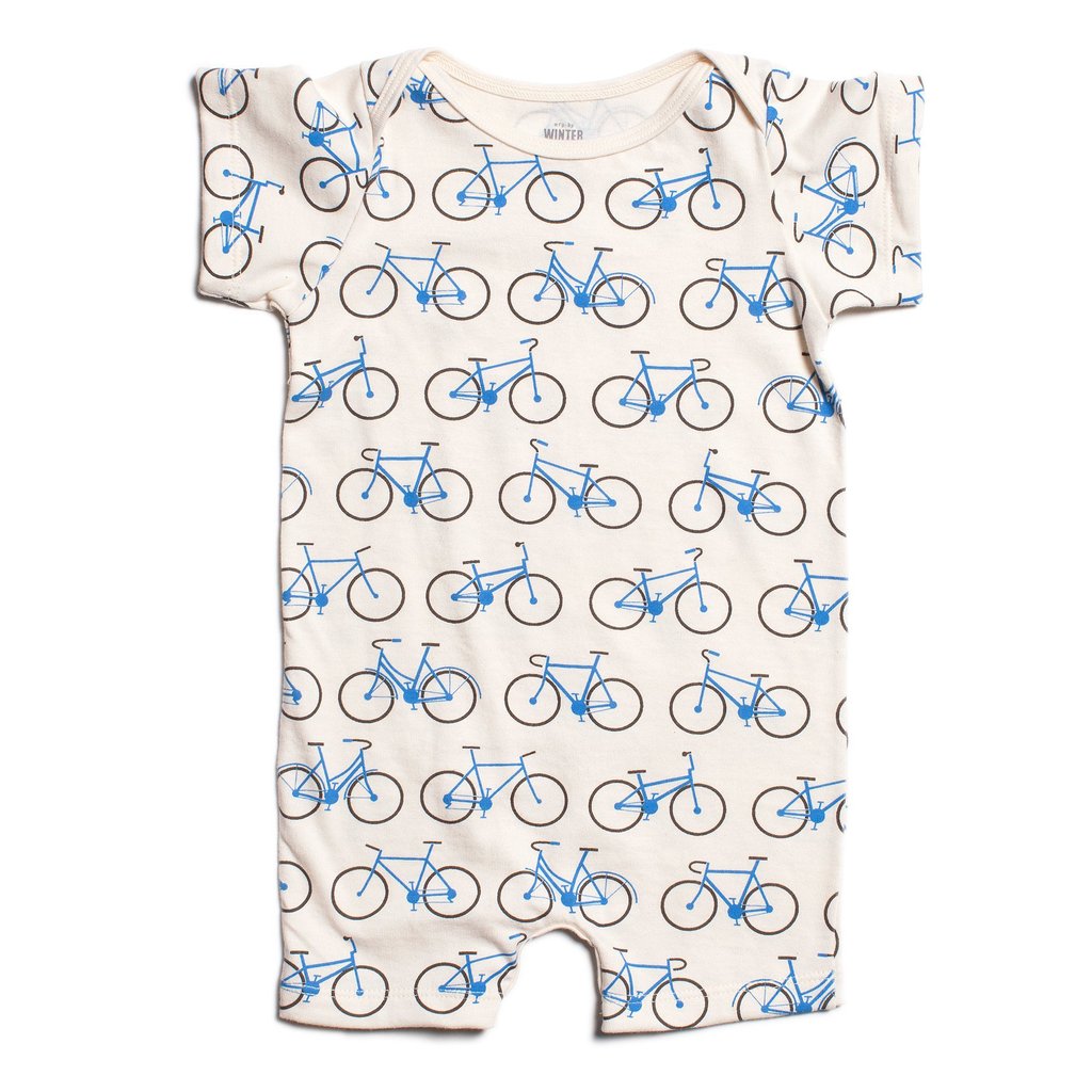 Summer Romper - Bicycles Blue