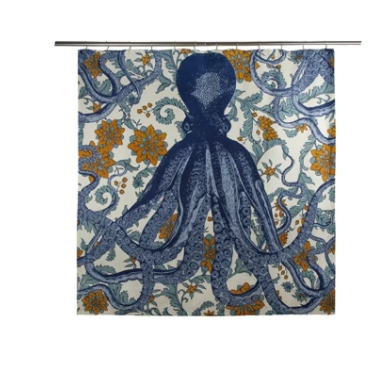 Octopus Vinyard Shower Curtain