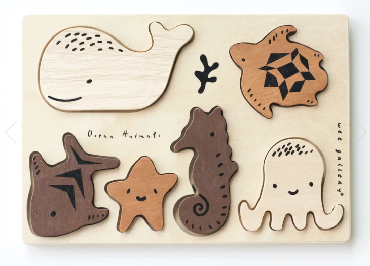 Wooden Tray Ocean Animals