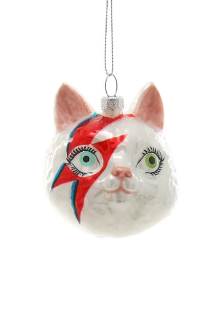Meowie Bowie Christmas Ornament