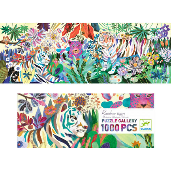 Puzzle - Rainbow tigers - 1000 pc
