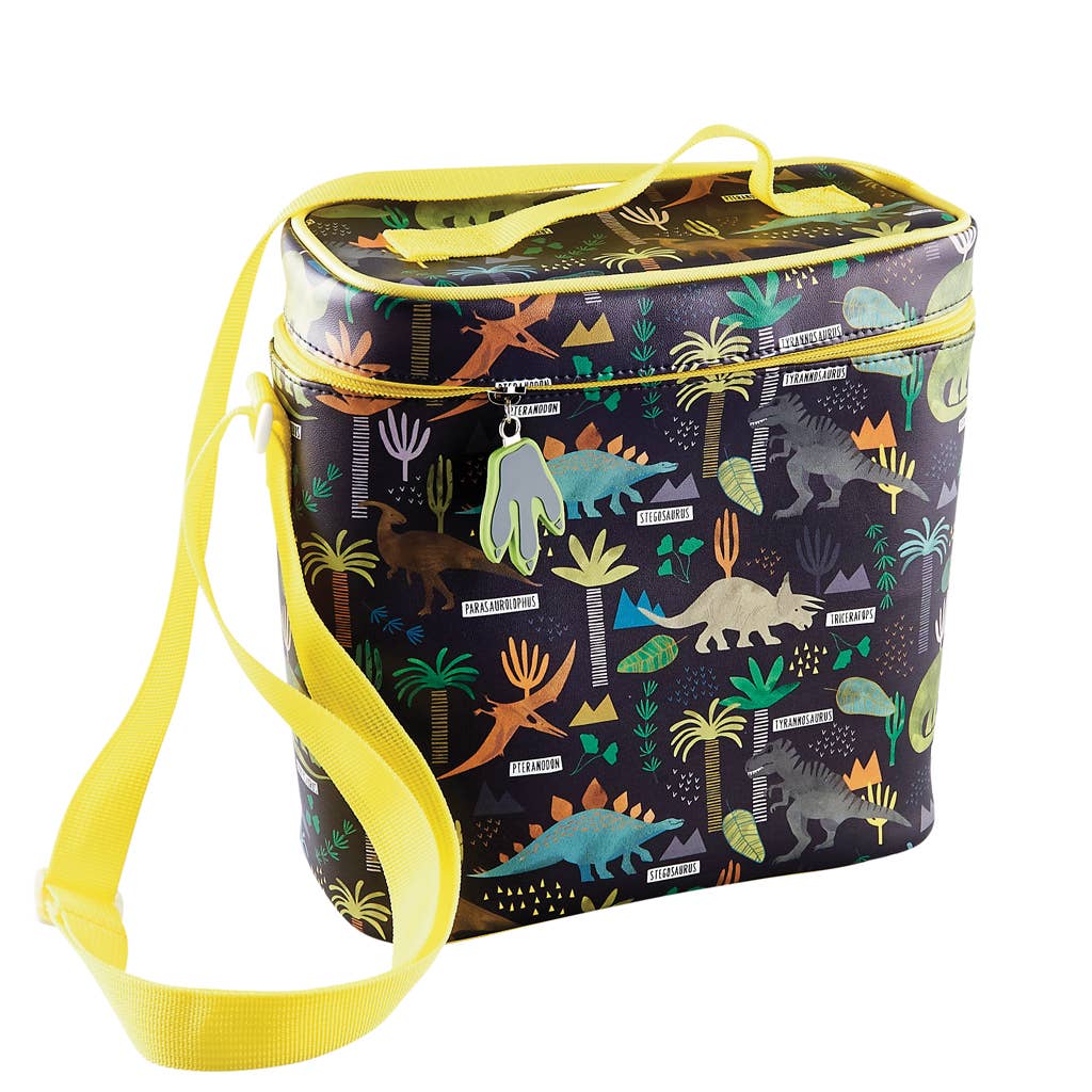Dinosaur Lunch Bag with Detachable Strap and Bottle Holder