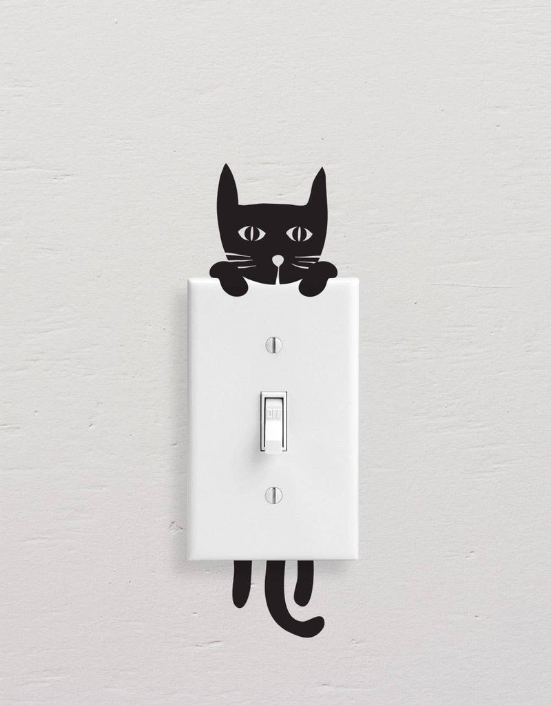 Cat Light Switch Decal, Light Switch Sticker
