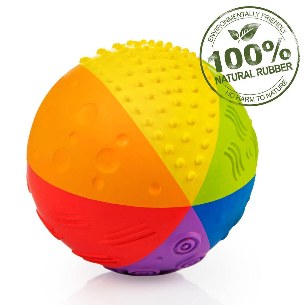 Sensory Ball Rainbow 4" - 100% Pure Natural Rubber