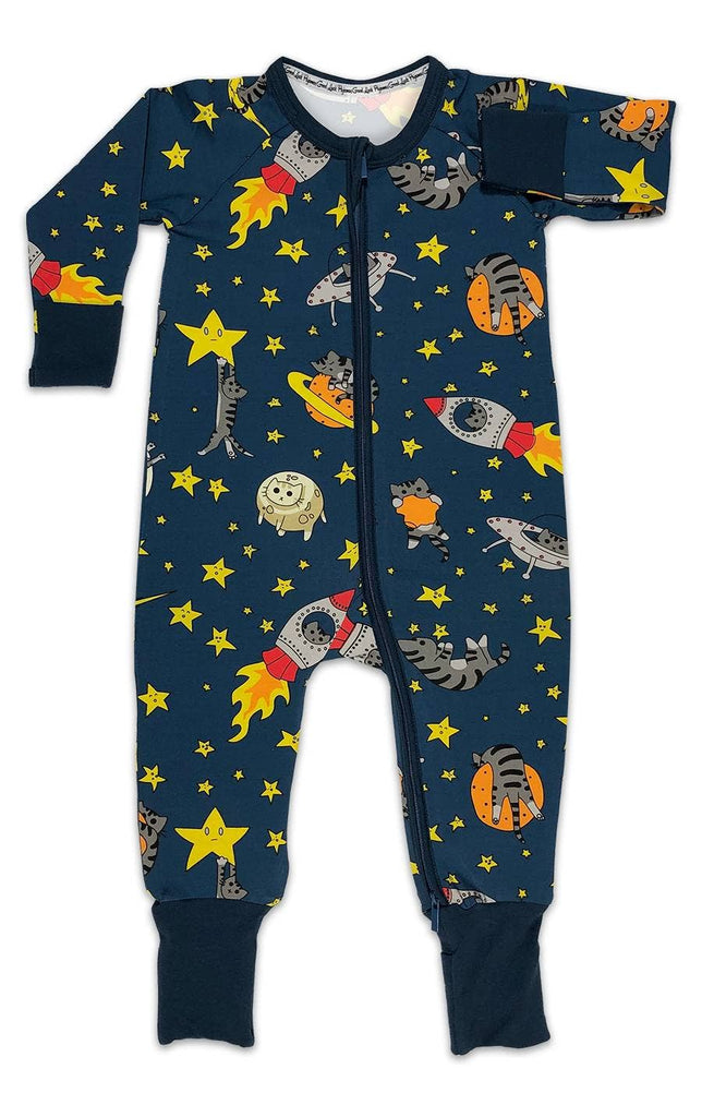 Space Cats, Blue Baby Pajamas