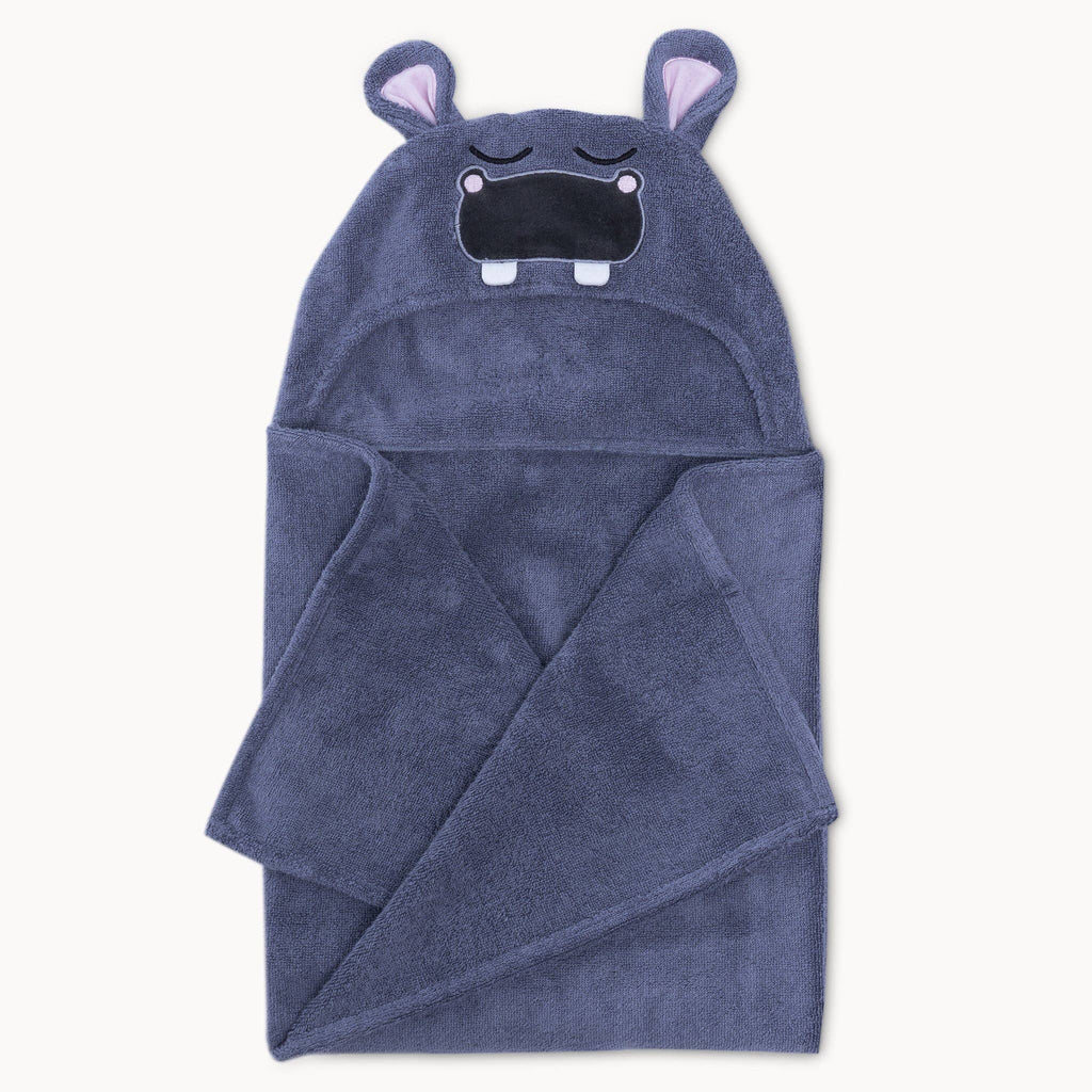 Bamboo Hippo Hooded Towel for Kids