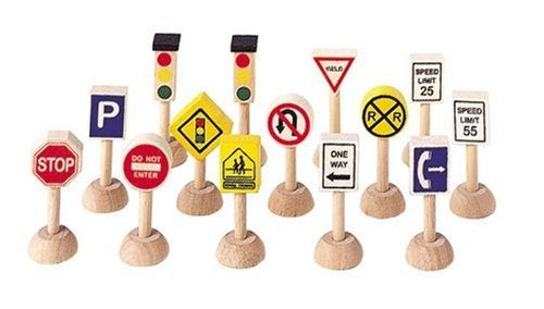 Set of Traffic Signs and Lights