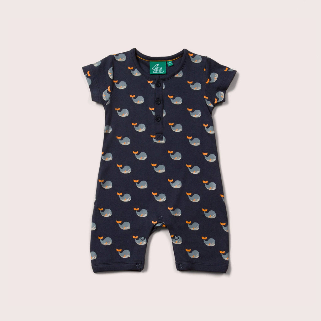 Whale Song Organic Shortie Romper