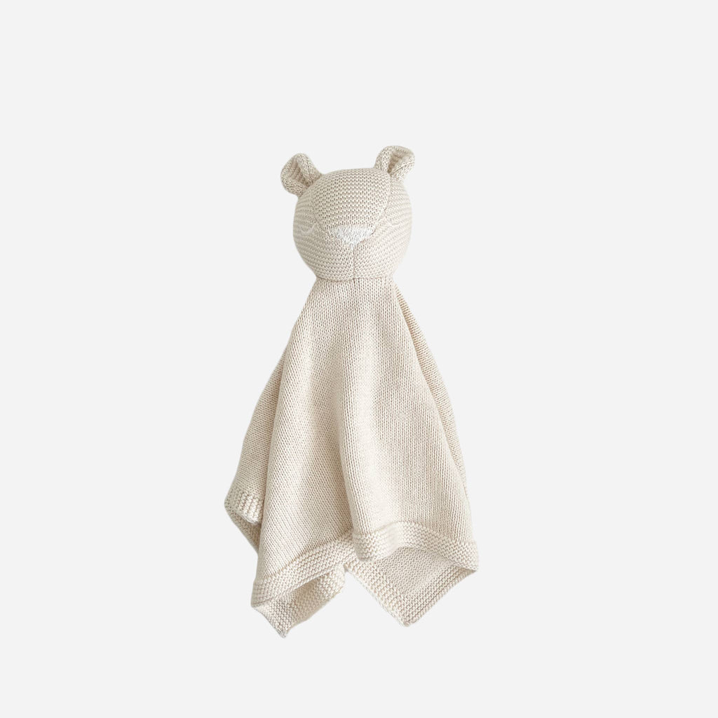 Bear Lovey, Cream | Organic Cotton Kids & Baby Blanket
