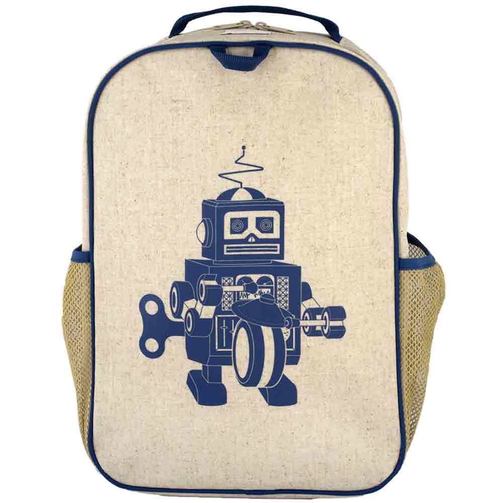 Grey Robot Backpack Grade School Backpack