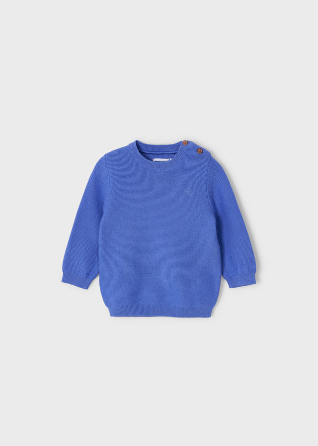Cerulean Basic Cotton Sweater